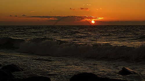 sonnenuntergang vor fehmarn