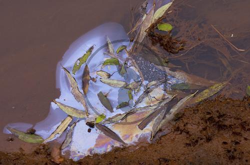 Ölteppich auf Wasser