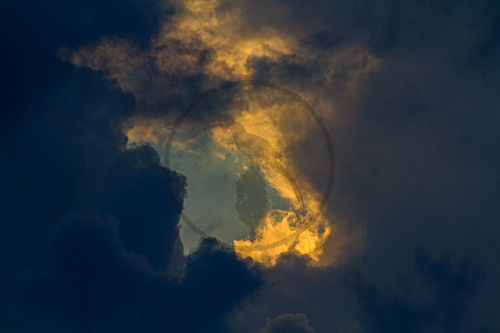 Sonnenuntergang nach einem Gewitter